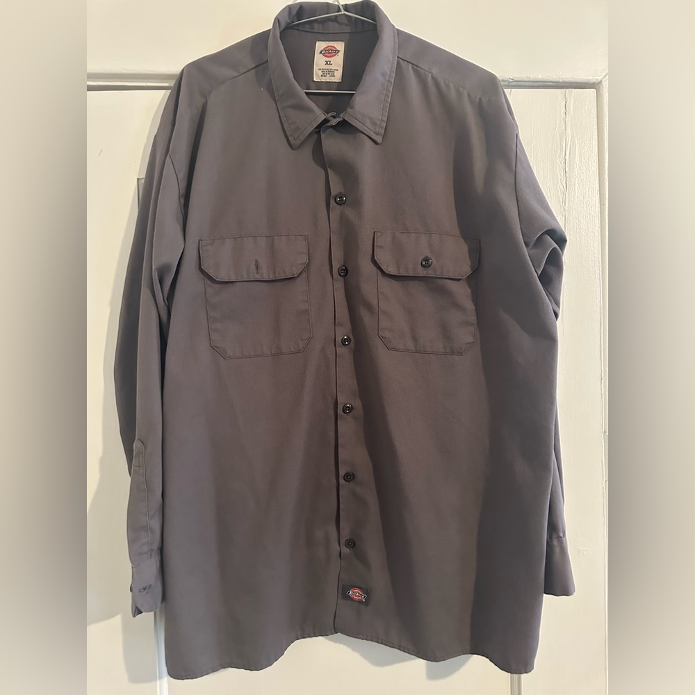 Dickies button down, collared work shirt, canvas shirt pocket